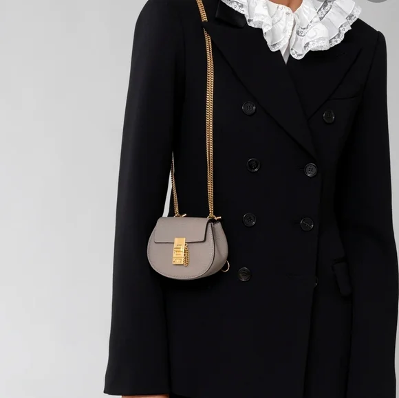 Chloe Drew Leather Crossbody Backpack Black - Picture 14 of 16